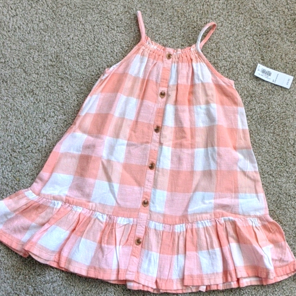 Pink Gingham Tank Dress